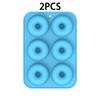 WTEMPO 2PCS 6 Cavities Ood Grade Silicone Doughnut Molds Creative Baking Mousse Cake Molds Home Restaurant DIY Oven Baking Mold