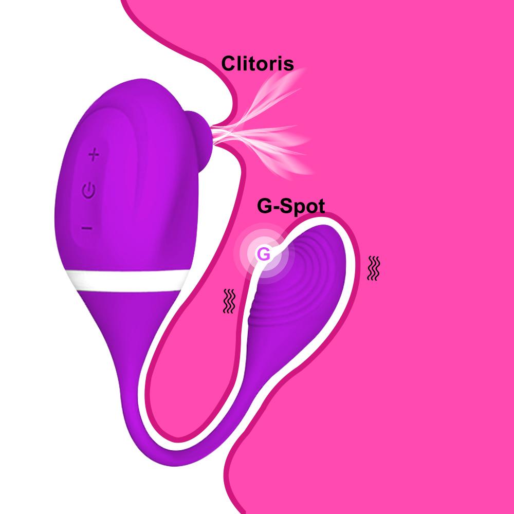 2 In 1 Clitoris Sucking Vibrator for Women Vibrating Egg Licking Oral Clit Vacuum Stimulator Female Goods Sex Toys for Adults