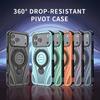 For iPhone 17 Pro Max Magnetic Case Rotating Kickstand TPU PC Shockproof Phone Back Cover