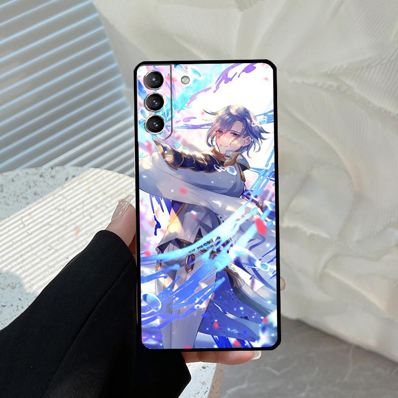 Kamisato Ayato Genshin Impact Funda For Samsung Galaxy S22 Ultra S21 FE S20 FE S8 S9 S10 Plus Note 10 20 S23 Ultra Case