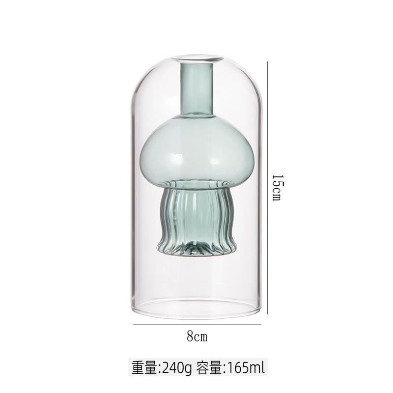 Glass Candlestick Cartoon Jellyfish Candle Holder Ocean Scented Bottle Essential Oil Candle Stick Holder Home Decoration
