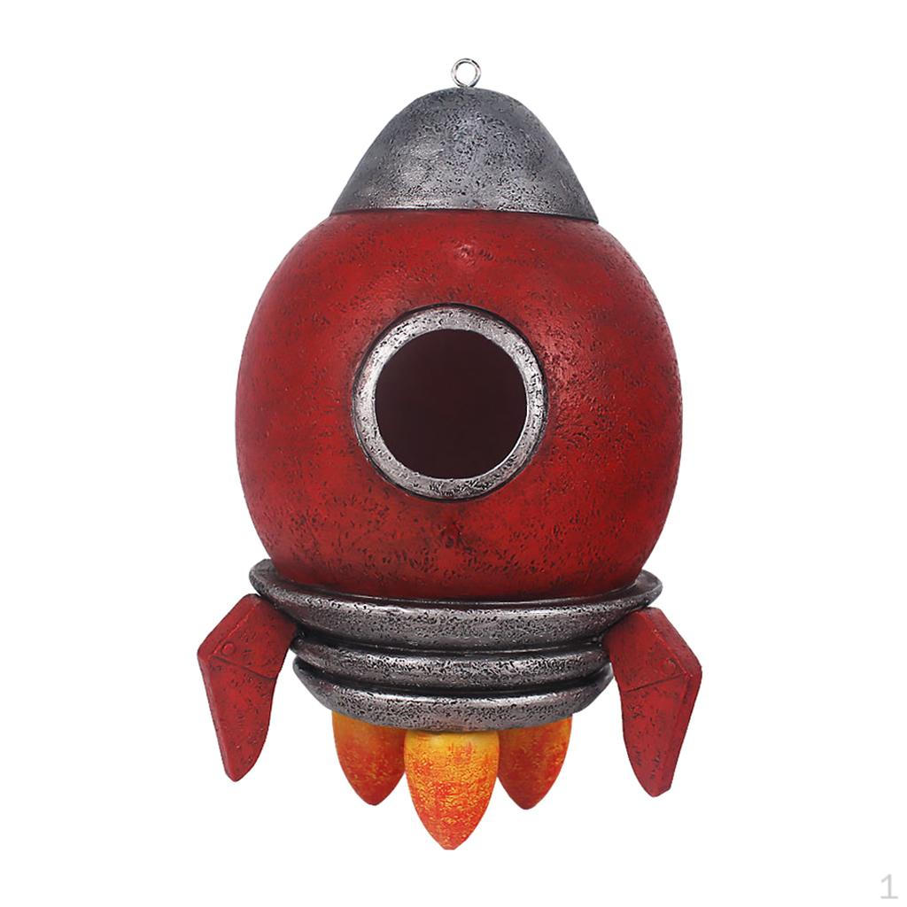 

Creative Bird House for Outdoor Hanging, Waterproof , Resting Place Birds, Handcrafted Rocket