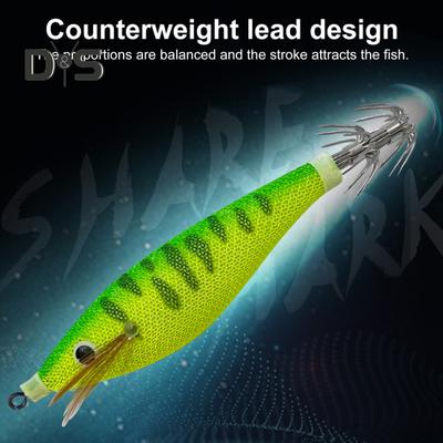 10CM/10G Glow-in-the-dark Shrimp Lure with Squid Hook Realistic Bionic Artificial Bait Saltwater Freshwater Bass Walleye Trout Fishing Accessories