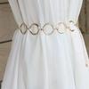 Belt Women Luxury Metal Chain Designer  Large Ring Waist Strap Dress Coat Skirt Decorative Waistband