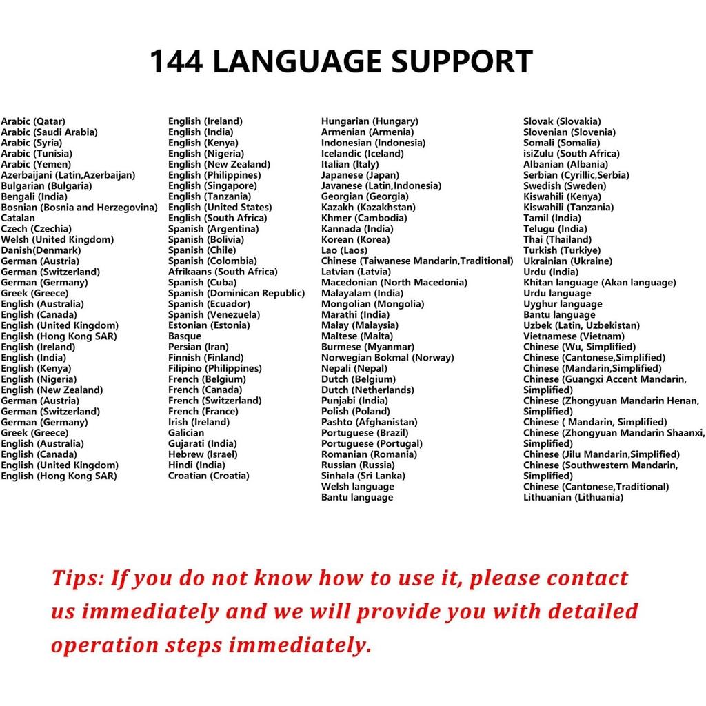 Real Time Translation Earbuds 144 Languages Ai Headphones Wireless Bluetooth 5.4 Translator Earphones for iOS & Android