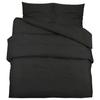 VidaXL Ensemble de housse de couette Noir 200x220 cm Microfibre légère135977