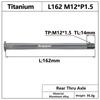 HEPPE MTB Road Bike Titanium Thru Axle Ultra Light Bike Axle 12x142 12x148 Rear Hub Thru Axle Bike Fork 12x100 12x110 Shaft