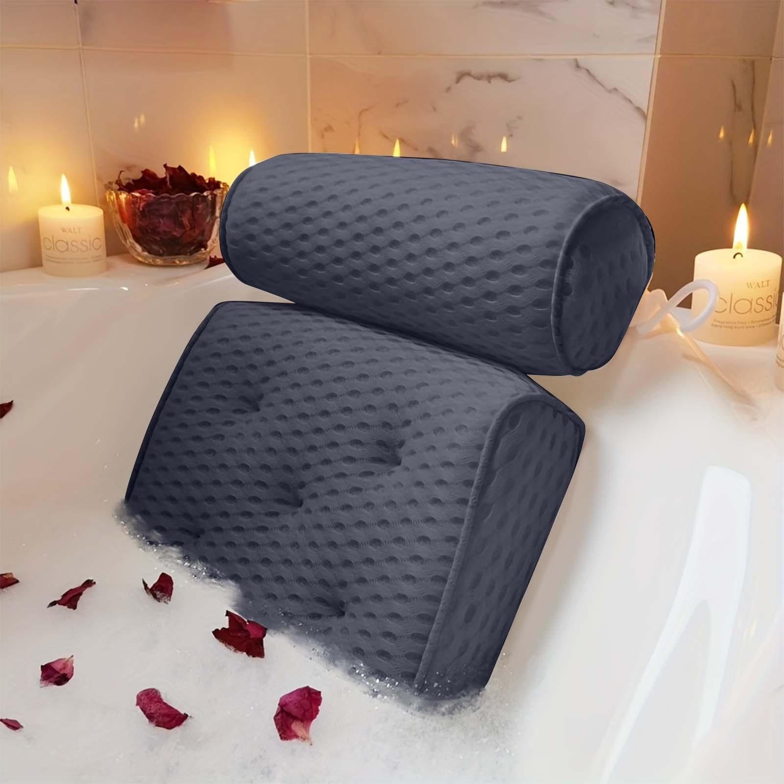 

Подушка для ванны из сетчатой ткани 4D с 7 присосками, подушка для ванны SPA One Size темно-синий