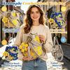 Handgehäkelte florale Tragetasche Bohemischer Stil Baumwollgestrickte Blumentasche Strandaufbewahrungstasche Trendiges Sommer-Handtaschen-Set