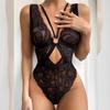 Hot Sex Women Lace See-through Babydoll Sexy Transparent Body Lingerie  Mesh Bodysuit Lingerie Teddies Mesh Women Bodysuit