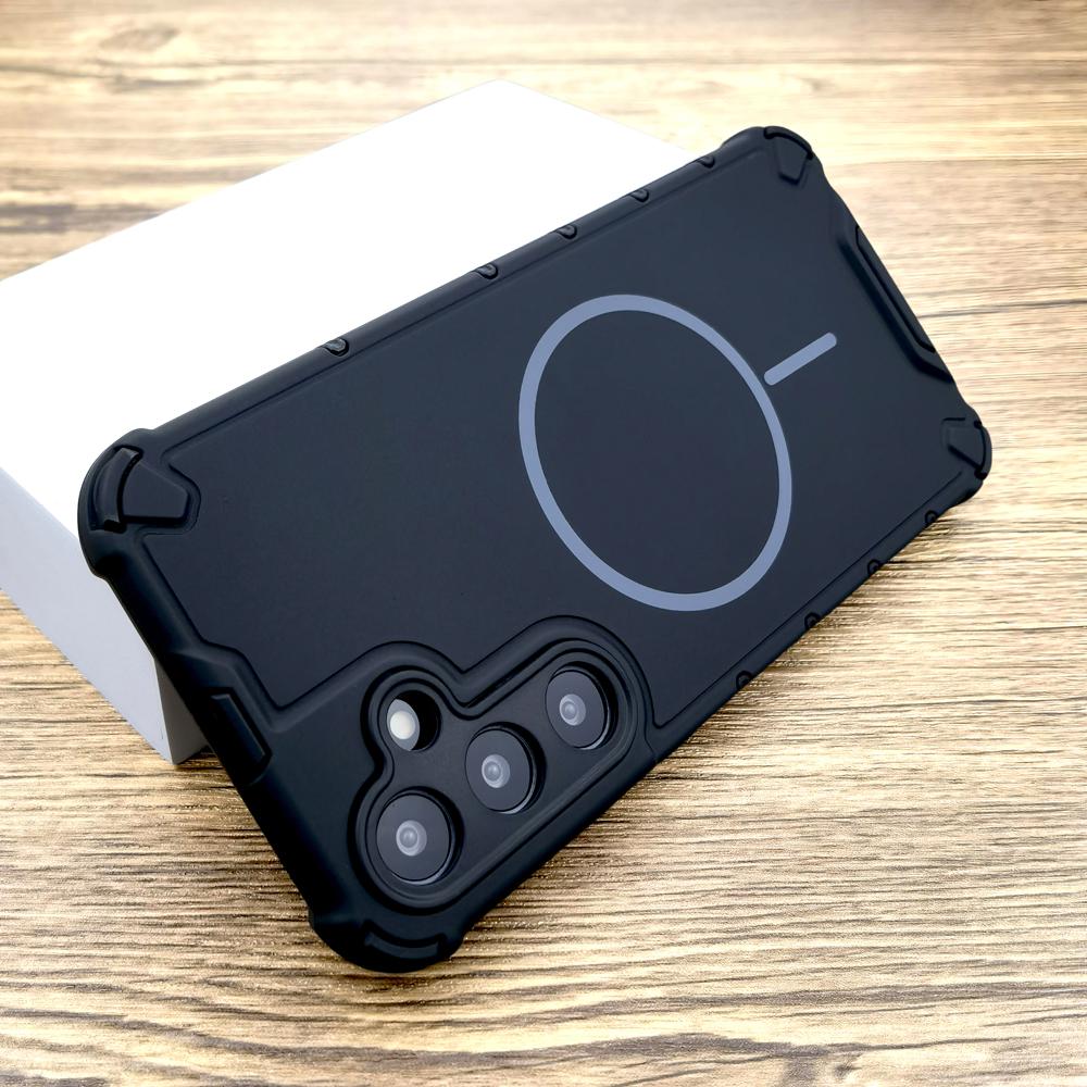 

Ударостійкий Матовий Броньований Чохол Для Samsung Galaxy A56 A36 A55 A54 A35 A15 5G S25 S24 S23 Ultra Plus Чохол З Підтримкою Magsafe Бездротової Зарядки For Galaxy A56 чорний