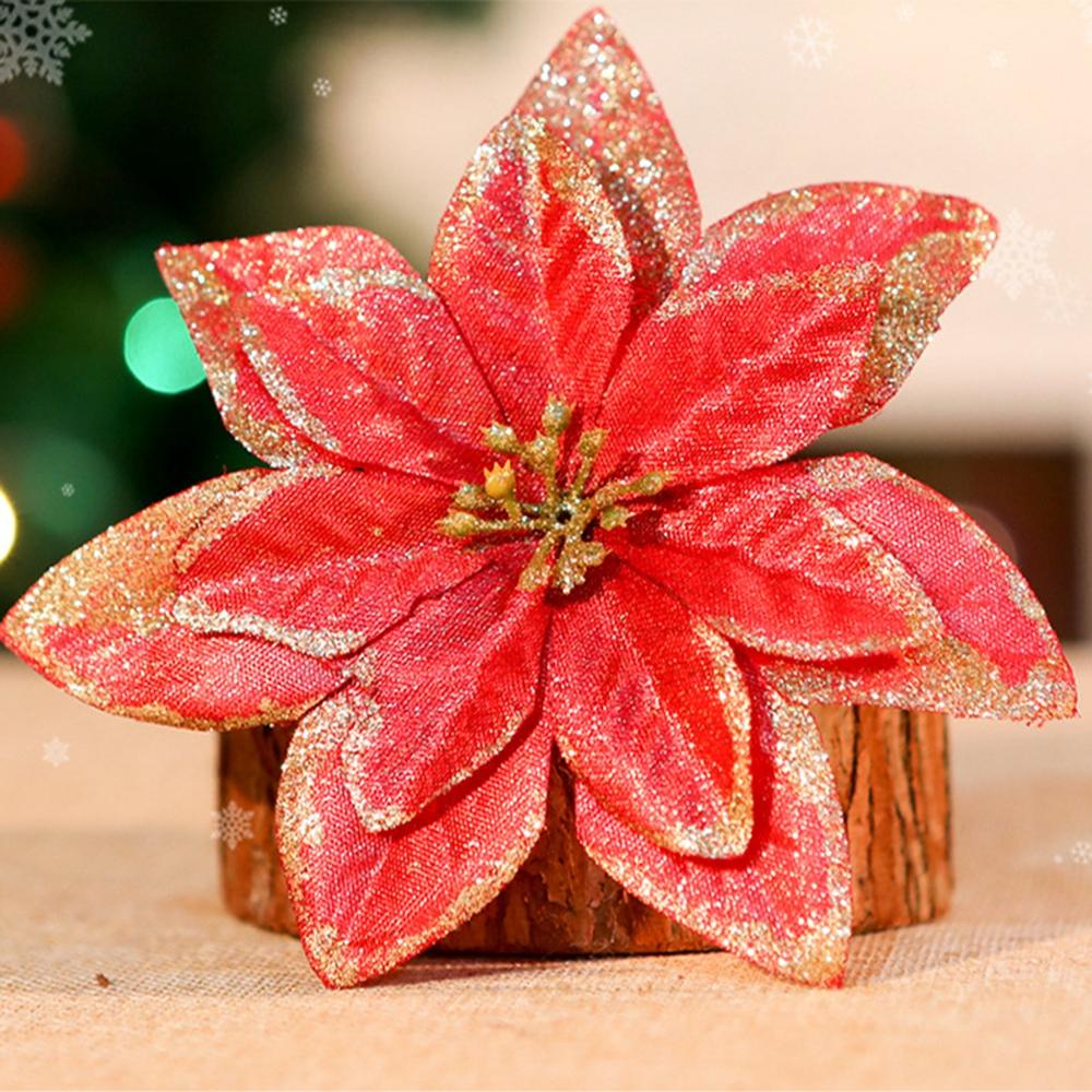 1 x Weihnachtsschmuck, 13 cm, Weihnachtsblume.