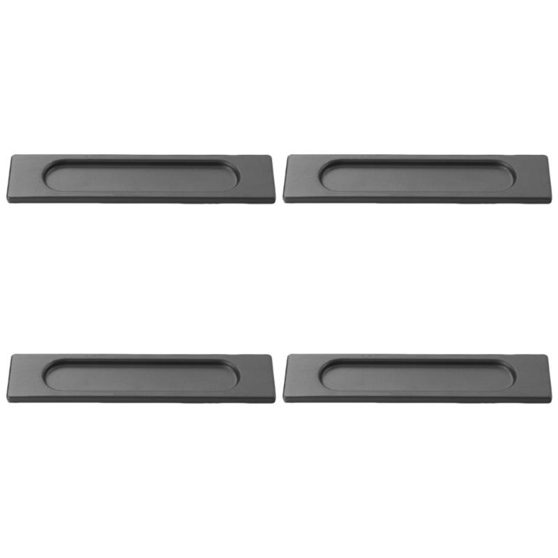 4pcs Auto Adhesive Sliding Door Handle Modern Aluminum Alloy Sliding Door Pulls for Cabinets Furniture