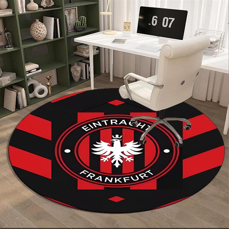 Eintracht Frankfurt Crest Round Rug for Livingroom,Bedroom, Palyroom, Chair Rug, Area rug, Circle Carpet, Fan Christmas gift