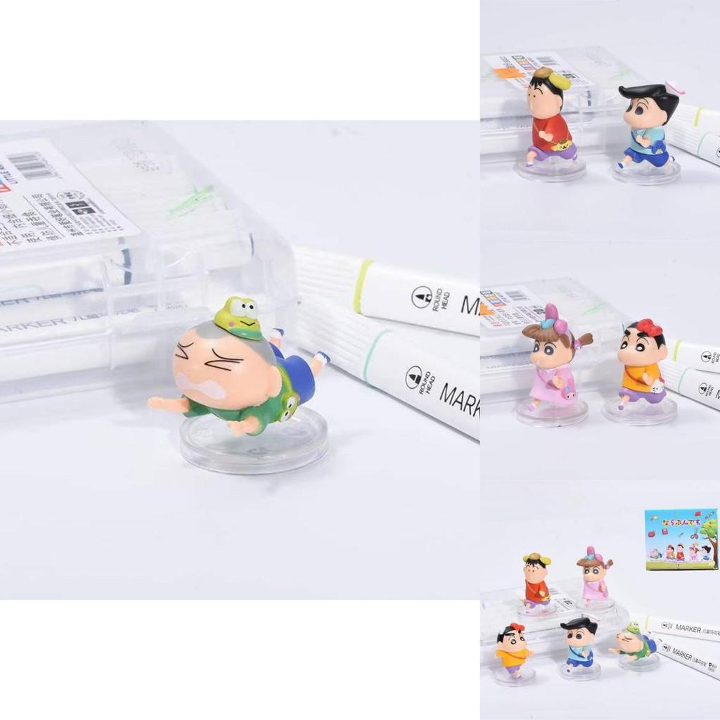 Cute Crayon Shin-chan Series Blind Box Figurines Adorable School Theme Pvc Toys