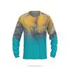 Herren UV-Schutzshirt, Sportmode, Rundhalsausschnitt, Lange Ärmel, 3D-Digitaldruck, Schnelltrocknend