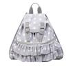 New casual large-capacity polka dot travel backpack versatile foreign style pleated lace backpack student school bag