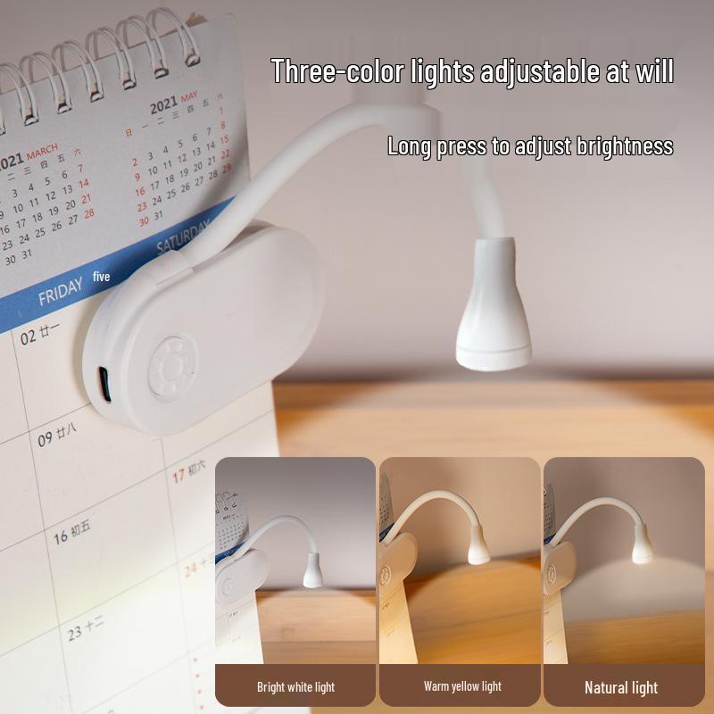 Portable LED Night Light: Eye-Safe, Clip-On Design for Reading and Studying