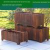 Thickened Carbonized Solid Wood Planter Box