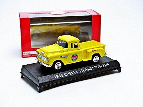 Coca-Cola 1955 Chevy Stepside Pickup 1/43 Scale Diecast Model Car, Yellow, 430001