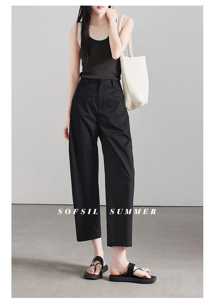 Summer thin casual harem pants for women 2025 fashionable loose and versatile slimming balloon pants