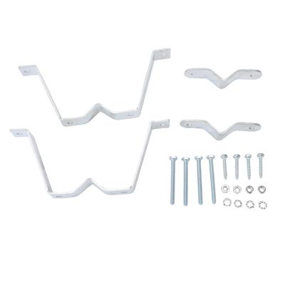 Heavy Duty TV Antenna Mast Brackets Adjustable Wall Mount Antenna Mast Clamp for Flagpoles Chimneys Pipelines Most Poles