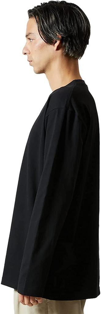 United Athle Long Sleeve Double New Set of M T-Shirts, Semi-Combed Cotton, Stitched, Colors, 2, White/Black,