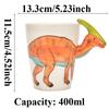 Tazze Novelty Dinosauro 3D Carine Tazze da Caffè e Tazza da Tè in Ceramica con Manico a Forma di Collo di Dinosauro Tazza da Acqua Regalo per Bambini Adulti Ragazzi