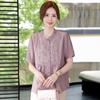 Women's Floral Short Sleeve Blouse
