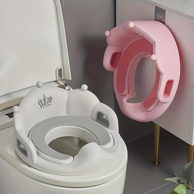1 tragbarer Toilettensitz, Unisex-Toilettentrainingssitz, zusätzlicher Toilettensitz, geeignet für Kinder im Alter von 3–8 Jahren, langlebiges Kunststoffmaterial
