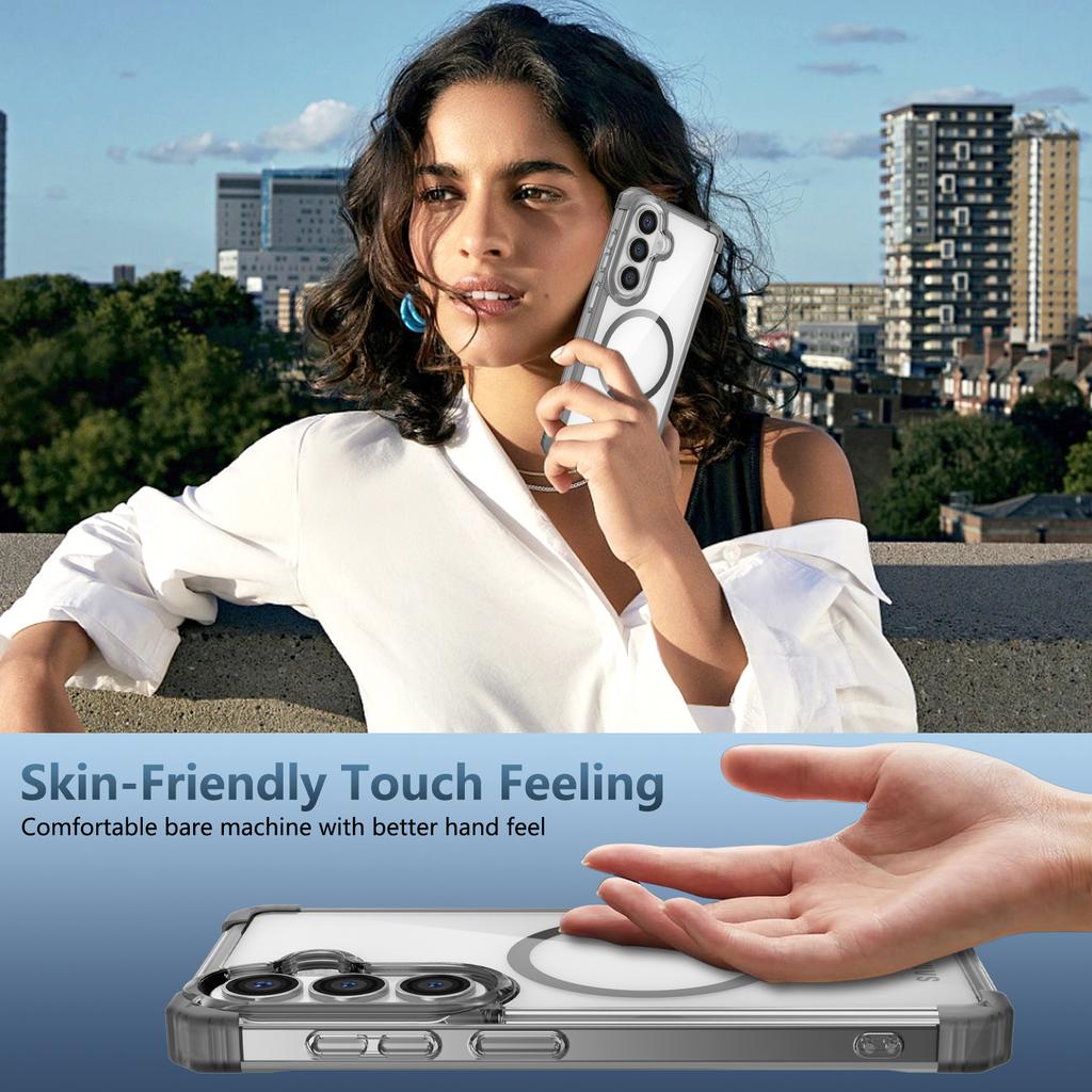 Anti-Knock Air Bag Protection Magnetic Case for Samsung Galaxy S26 Ultra 5G S25 Plus S24 S23 FE S22 Ultra S 26 25 Clear Cover