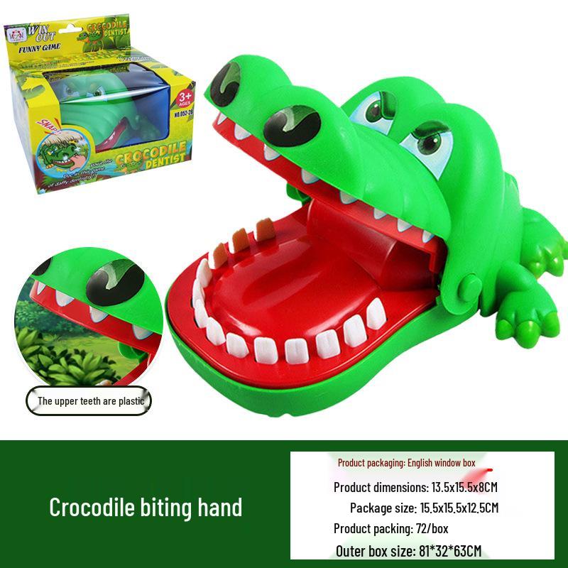 Free Shipping: Biting Crocodile Prank Game - Sound & Light Dinosaur Toy for Kids