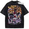 Oversize Vintage Washed Attack On Titan T Shirt with Anime Titans Army Graffiti Print for Streetwear Casual Daily Outfit