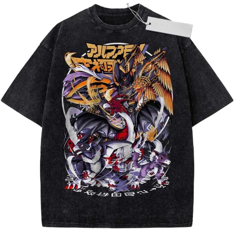 Oversize Vintage Washed Attack On Titan T Shirt with Anime Titans Army Graffiti Print for Streetwear Casual Daily Outfit