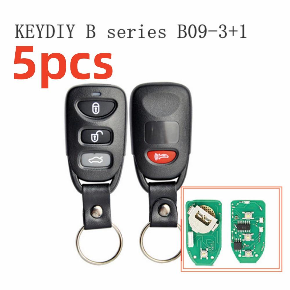 5PCS KD B09 Car Key for HY Style 3/4 Buttons Universal KEYDIY Remote Car Key for KD900 KD900+URG200 KD-X2 B Series Car Key
