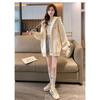 Women's Fleece Lined Zip Up Hoodie Cartoon Embroidery Casual Oversized Jacket