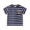 Boys Striped T Shirt Short Sleeve Casual Summer Tee Soft Comfortable Clothing for Toddler and Kids