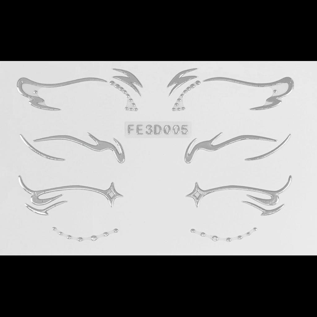 Laser Eyeliner Sticker 3D Three-dimensional Relief Butterfly Eye Makeup Sticker Stage Performance Tattoo Sticker