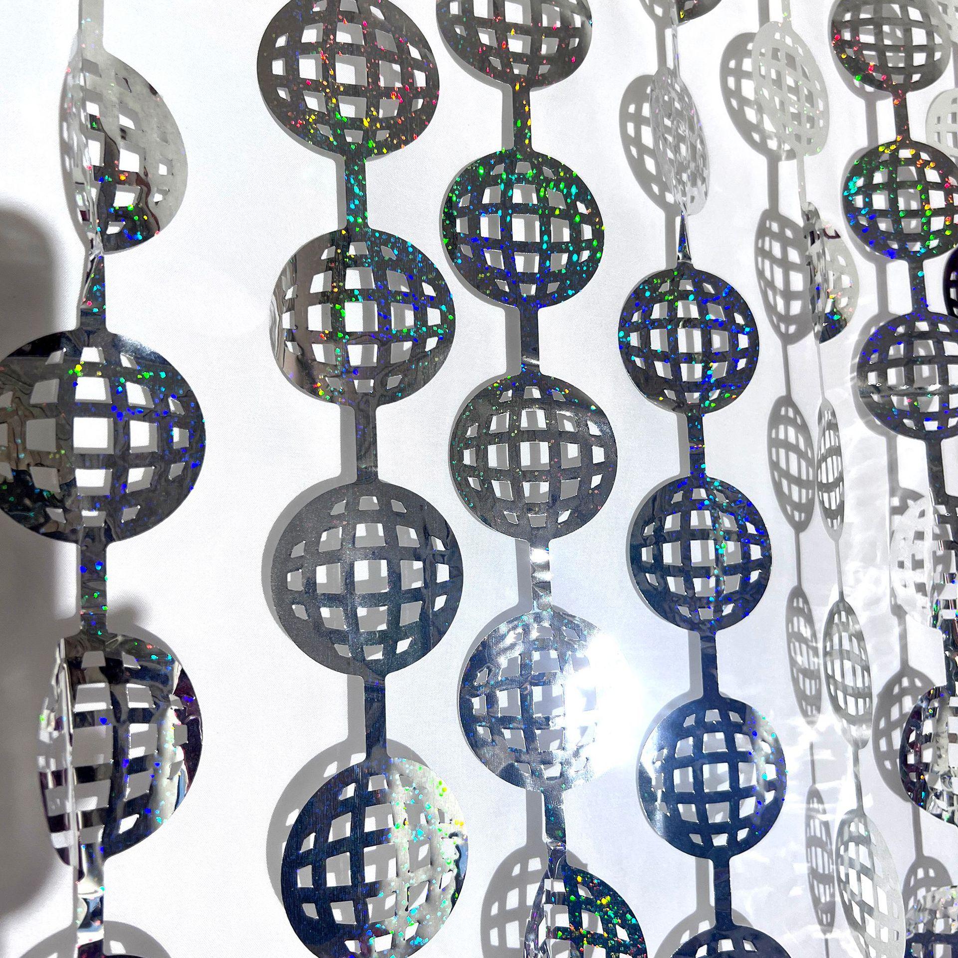 

Диско, Дождевые шелковые шторы для дверей, Украшения для бара, Подвески для вечеринки по случаю дня рождения, Атмосферные украшения для фона, Реквизит для вечеринки Pack of 1 серебряный