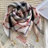 Autumn/Winter Silk Cotton Scarf with Magnetic Buckle - Versatile, High-end Neck Warmer