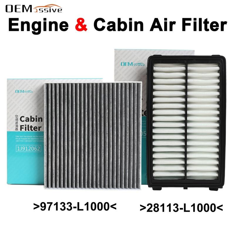 

28113-L1000 97133-L1000 Combo Set Engine Cabin Pollen Air Filter For Hyundai Tucson Kia K5 Optima Sportage 2.5L 2024