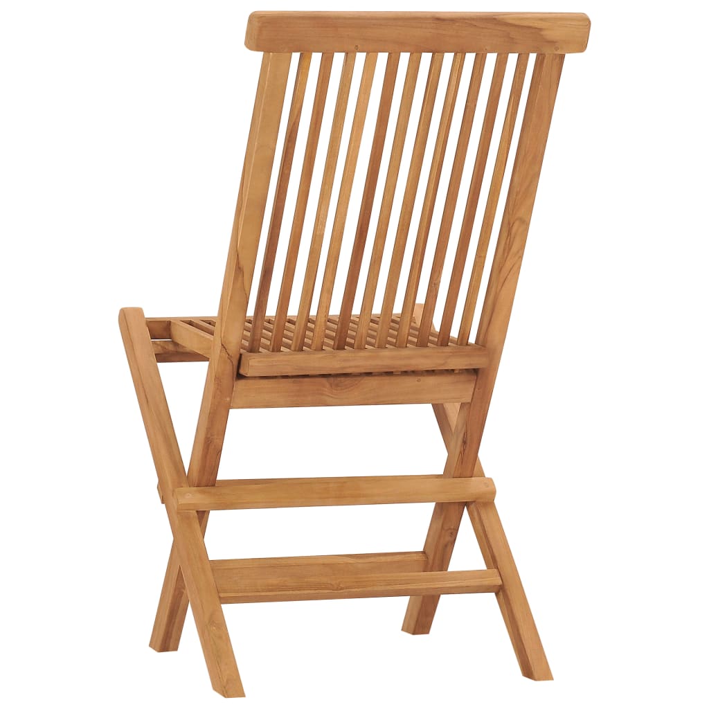 vidaXL Klappstühle, 4 Stück, Massivholz Teakholz