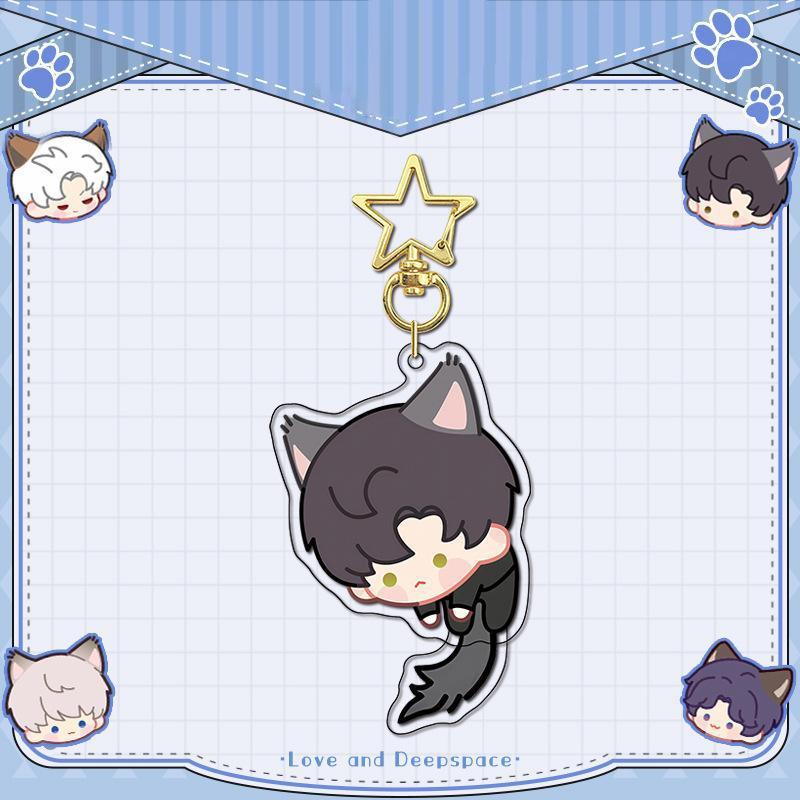 

1 шт. Игра Любовь и Deepspace Ксавьер Зейн Рафаэль Ралайо Сайлус Косплей Акриловый брелок Хвост Виляющий брелок Фигурка Подвеска