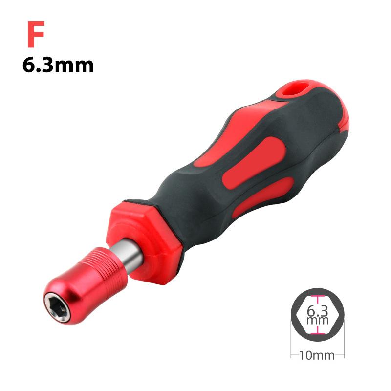 1/4 (6.35Mm) Ratchet Screwdriver Bit Holder Handle Multifunctional Magnetic Bit