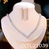 Elegant Zircon Necklace & Earrings Set - Perfect for Weddings & Special Occasions