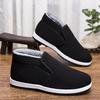 Winter Cotton Shoes Men's Velvet Thickened Warm One-pedal Cloth Shoes Soft Sole Wear-resistant Non-slip High-top Work Shoes