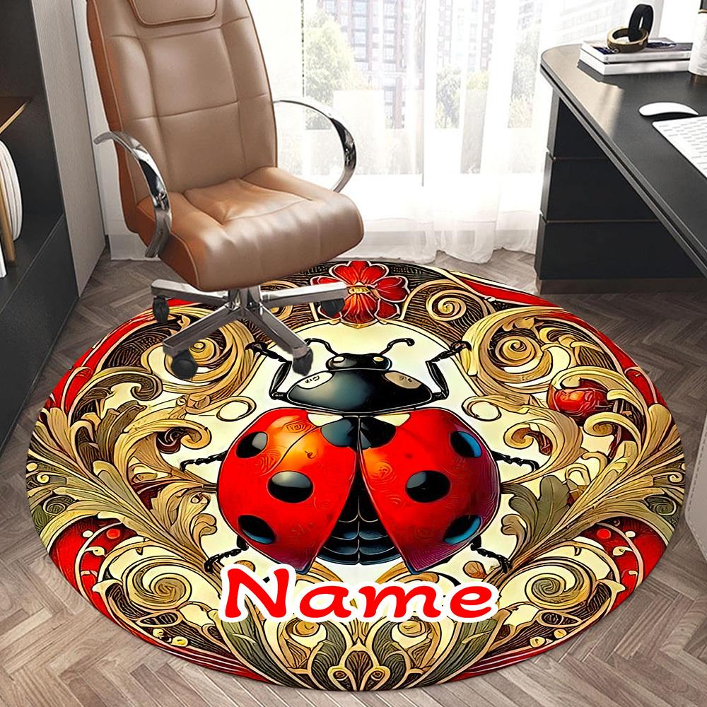 Personalized Ladybug Art A Vibrant And Unique Design For Your Space Office Carpet Nonslip Carpet Office Chair Mat Design For Home Bedroom Gift Living