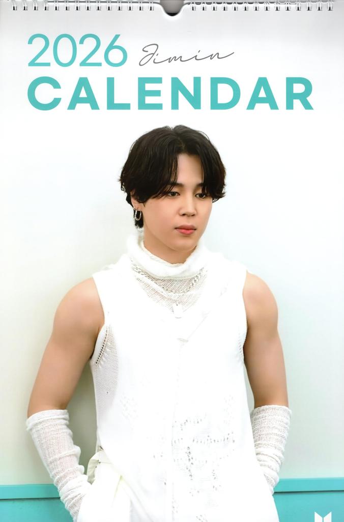 Jimin Merchandise Large Wall Calendar 2026 Sticker Set (Reiwa 8) +
