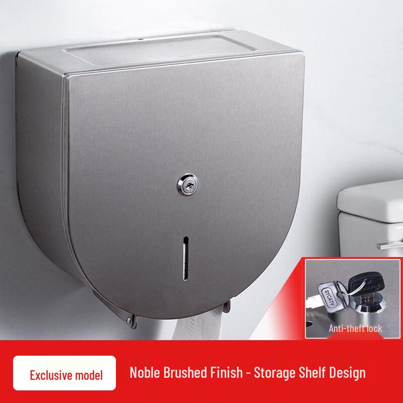 

RSRDDY Wall-Mounted Stainless Steel Large Roll Toilet Paper Dispenser