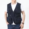 Men's Casual Multi-Pocket Mesh Vest for Fishing & Photography - Sleeveless Outdoor Spring/Autumn